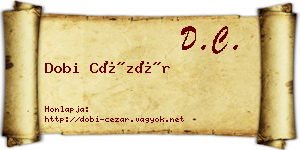Dobi Cézár névjegykártya